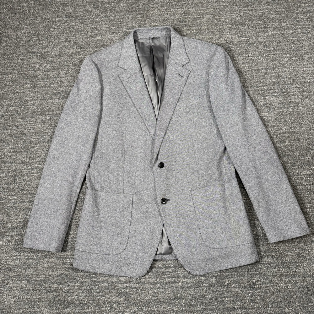 Bonobos Blazer 44R  Fortex Cotton Unstructured Slim Fit Gray Sport Coat Jacket